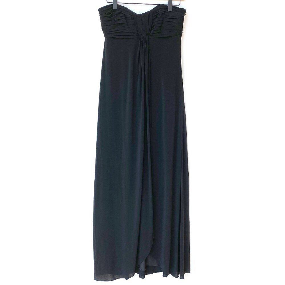 NWT Coast Bloomingdale’s Black Strapless Corset Eveming Gown 8